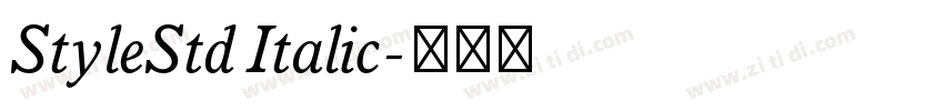 StyleStd Italic字体转换